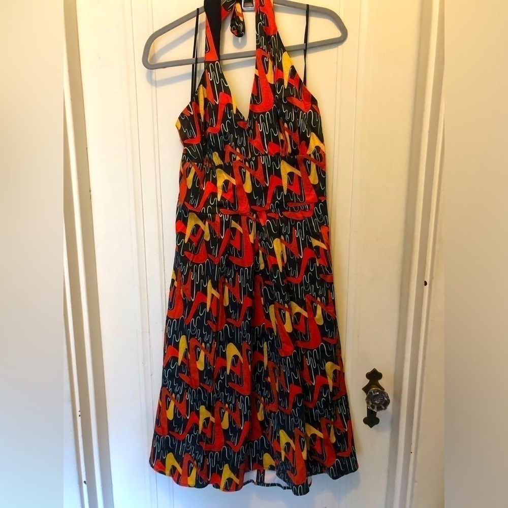 NWT 2X 2XL Tatyana Boomerang Halter Swing Dress - Picture 5 of 7